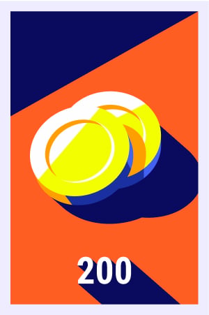 Accumulate 200 coins